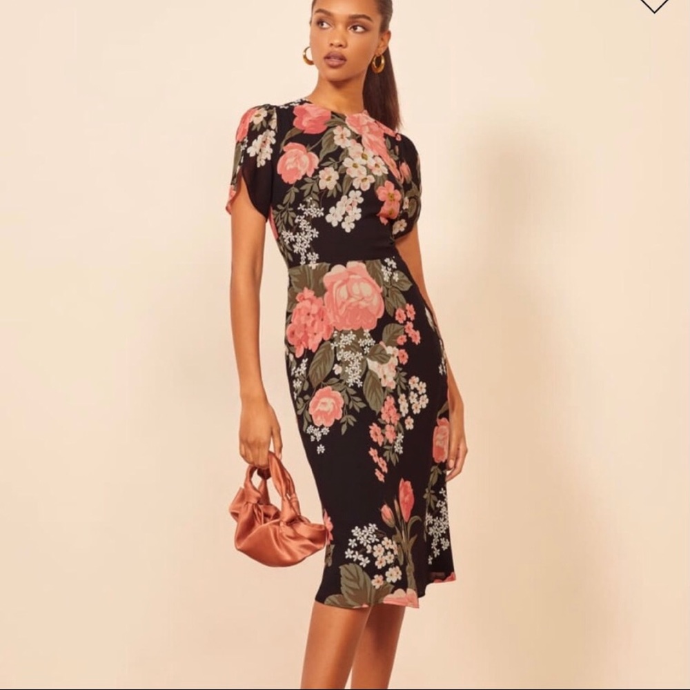 Reformation Andre Vivette Midi Floral Dress